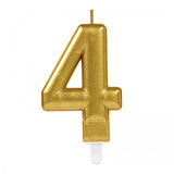 KENPAZAR Parti Malzemeleri Parti Aksesuar 4 Rakam Mum Gold Renk