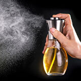 KENPAZAR Paslanmaz Çelik Başlıklı Cam Spray Yağdanlık