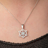 KENPAZAR Gümüş Kar Tanesi Kadın Kolye