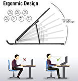 KENPAZAR 7 Kademeli Ayarlı Katlanabilir Laptop Tablet Standı Siyah