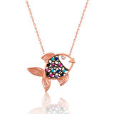 KENPAZAR 925 Ayar Gümüş Balık Kadın Gümüş Kolye