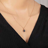 KENPAZAR Gümüş Rose Damla İnci Kadın Kolye