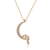 KENPAZAR 925 Ayar Gümüş Ay Yıldızlı Kadın Gümüş Kolye