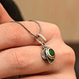 KENPAZAR Gümüş Çiçek Desenli Otantik Kadın Kolye