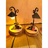 KENPAZAR Sokak Lambası Altındaki Sevgili Çift Işıklı Biblo