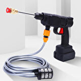 KENPAZAR 48V Şarjlı Çift Bataryalı Taşınabilir Basınçlı Oto Yıkama Bahçe Sulama Tabancası