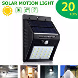 KENPAZAR 20 Ledli Hareket Sensörlü Dış Mekan Solar Lamba