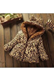 Leopar Peluşlu Mont