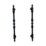 Şehzade Mat Siyah Mobilya Dolap Mutfak Çekmece Kulpu 128 Mm ( 12,8 Cm ) 2 Adet