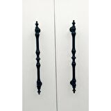 Şehzade Mat Siyah Mobilya Dolap Mutfak Çekmece Kulpu 128 Mm ( 12,8 Cm ) 2 Adet