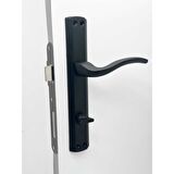 KOLDOOR Trim Mat Siyah Lüx Aynalı Wc Banyo Kapı Kolu Sağ Basar 2 Takım
