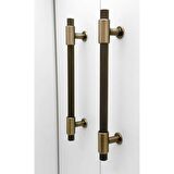 KOLDOOR Erva Handles 158 Mat Antik Sarı Mobilya Tv Ünitesi Dolap Mutfak Çekmece Kulpu 160 Mm 2 Adet