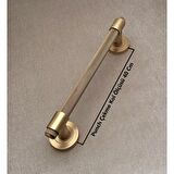 KOLDOOR Punch Zamak A213 Mat Antik Sarı Çekme Kol Sürgülü Kapı Çekme Kolu 40 Cm 1 Adet