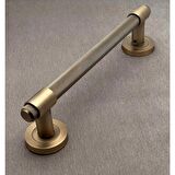 KOLDOOR Punch Zamak A213 Mat Antik Sarı Çekme Kol Sürgülü Kapı Çekme Kolu 40 Cm 1 Adet