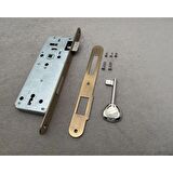 Özen Handles Oval İç Kapı Oda Kilidi Gömme Kilit 40/90/23 Antik Sarı 4 Adet