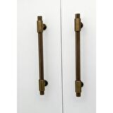 Handles Kulp Mobilya Dolap Mutfak Çekmece Kulpu 158 Mat Antik Sarı 224 Mm ( 22,4 Cm ) 2 Adet