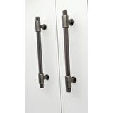 Handles Kulp Mobilya Dolap Mutfak Çekmece Kulpu 158 Mat Skoç Füme 192 Mm ( 19,2 Cm ) 2 Adet
