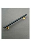 Mobilya Dolap Kulpu Mutfak Çekmece Kulpu Çizgili Dal Siyah Gold 224 Mm ( 22,4 Cm ) 2 Adet
