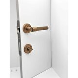 KOLDOOR Erva Handles ZK79 Mat Antik Sarı Rozetli Wc Banyo Kapı Kolu 1 Takım