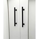 Mobilya Dolap Kulpu Mutfak Çekmece Kulpu Çizgili Dal Mat Siyah 160 Mm ( 16 Cm ) 10 Adet