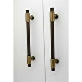 KOLDOOR Erva Handles 158 Mat Antik Sarı Mobilya Tv Ünitesi Dolap Mutfak Çekmece Kulpu 224 Mm 2 Adet