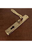 Özen Handles İmza Titanyum ZK19 Zamak Aynalı Yale Çelik Kapı Kolu Sol Basar Tek Yön