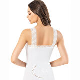  BUTİK Modal Kumaş V Yaka Dantel Askılı Kutu Ambalajlı Kadın Atlet