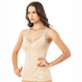  BUTİK Modal Kumaş V Yaka Dantel Askılı Kutu Ambalajlı Kadın Atlet