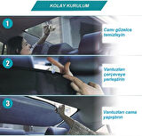 Araba Oto Arka Cam Vantuzlu Güneşlik Perde Araç Perdesi Araç Arka Cam Vantuzlu Perde (100x50cm)