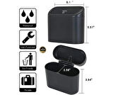 Seat Leon 1998-1999-2000-2001-2002-2003-2004 Oto Araba Çöp Kutusu Organizer İtme Kapaklı Çöp Kovası Siyah