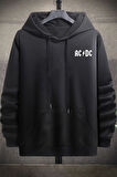 Uyguntarz Unisex Ac Dc Baskılı Kapüşonlu Sweatshirt
