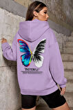 Uyguntarz Unisex Butterfly Sırt Baskılı Sweatshirt