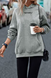 Uyguntarz Unisex Butterfly Sırt Baskılı Sweatshirt