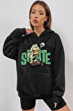 Uyguntarz Unisex All Day Rabbit Baskılı Sweatshirt