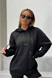 Uyguntarz Unisex Green Angel Fire Sweatshirt