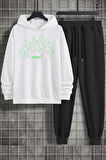 Uyguntarz Unisex Green Angel Baskılı Eşofman Takımı