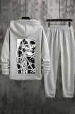 Uyguntarz Unisex Skullcracked Baskılı Eşofman Takımı