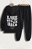 Uyguntarz Unisex Love Never Fails Baskılı Eşofman Takımı