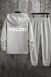 Uyguntarz Unisex Polizei Sırt Baskılı Eşofman Takımı