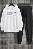 Uyguntarz Unisex Spooky Baskılı Eşofman Takımı