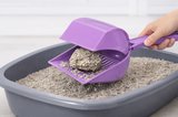 Kapaklı Kedi Kumu Küreği Elekli – Ergonomik Saplı Dayanıklı Plastik Kum Temizleme Küreği 26 cm - KP-