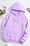 Unisex Butterfly Baskılı Sweatshirt