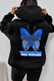 Uyguntarz Unisex Butterfly Baskılı Sweatshirt