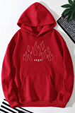 Uyguntarz Unisex White Angel Fire Sweatshirt