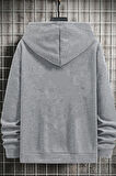 Uyguntarz Cartoon Graphic Thermal Lined Drawstring Sweatshirt