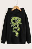 Uyguntarz Unisex Chinese Dragon Graphic Baskılı Sweatshirt