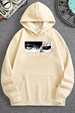 Uyguntarz Unisex Ken Kaneki Baskılı Kapüşonlu Sweatshirt