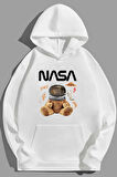 Uyguntarz Unisex Nasa Bear Baskılı Sweatshirt