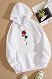 Uyguntarz Unisex Rose Baskılı Sweatshirt