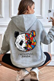 Uyguntarz Unisex Panda Sırt Baskılı Sweatshirt